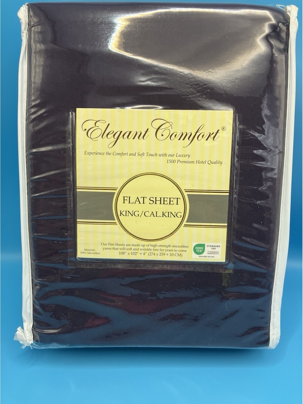 Elegant Comfort Wrinkle-Free 1500 Thread Count Egyptian California king Eggplant